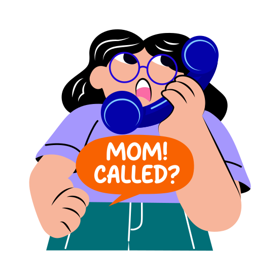 Calling, Talking, Gaming, Character, Typography, illustration
