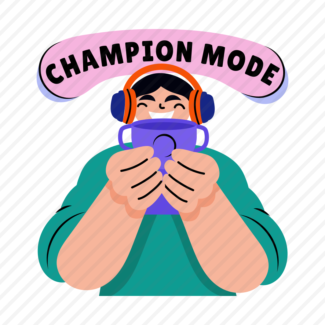 Champion Mode, Trophy, Reward, Character, Typography preview