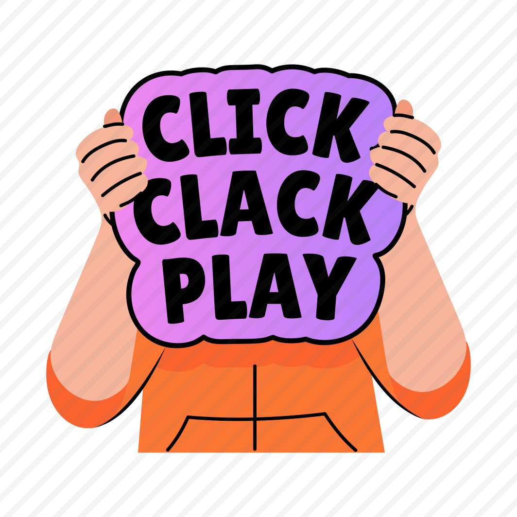 Click Play, Board, Buttons, Gaming, Typography, preview