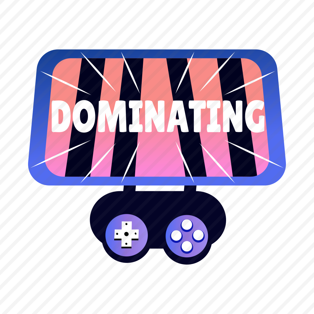 Dominating, Displaying, Controller, Gaming, Typography, preview