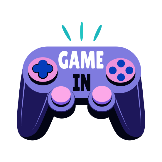 Game Controller, Joystick, Plaything, Gamepad, Typography illustration