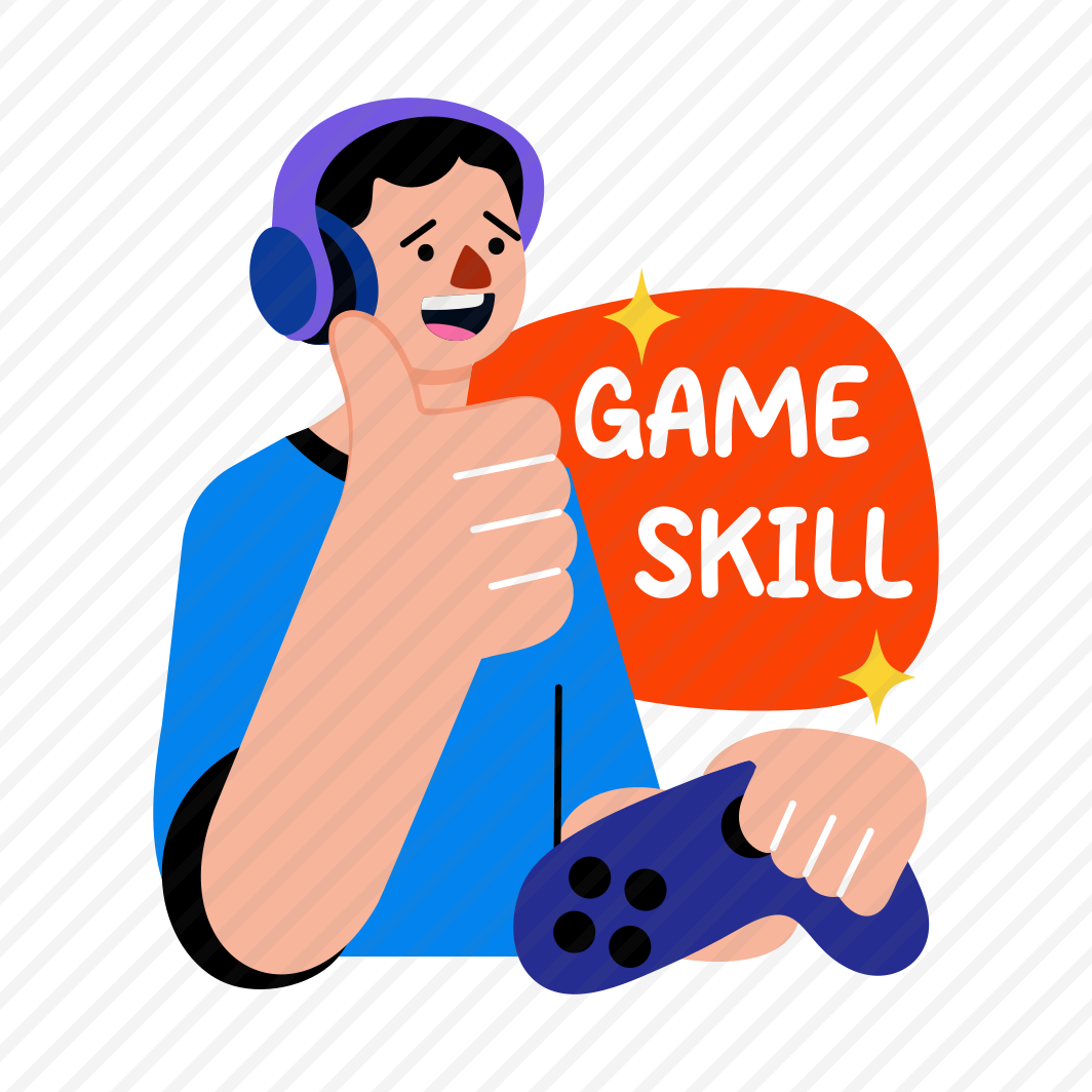 Game Skill, Controller, Character, Gaming, Typography preview