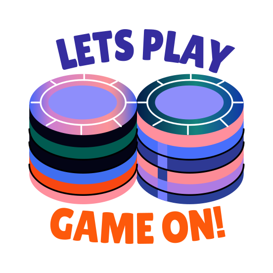 Gaming Chip, Plaything, Pokers, Gaming, Typography, illustration