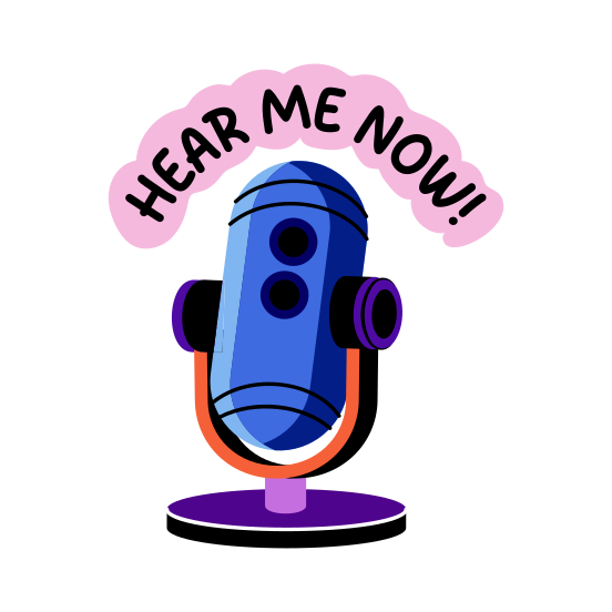 Gaming Podcast, Mic, Microphone, Gaming, Typography, illustration