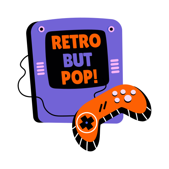 Joypad Game, Controllers, Joystick, Gaming, Typography, illustration