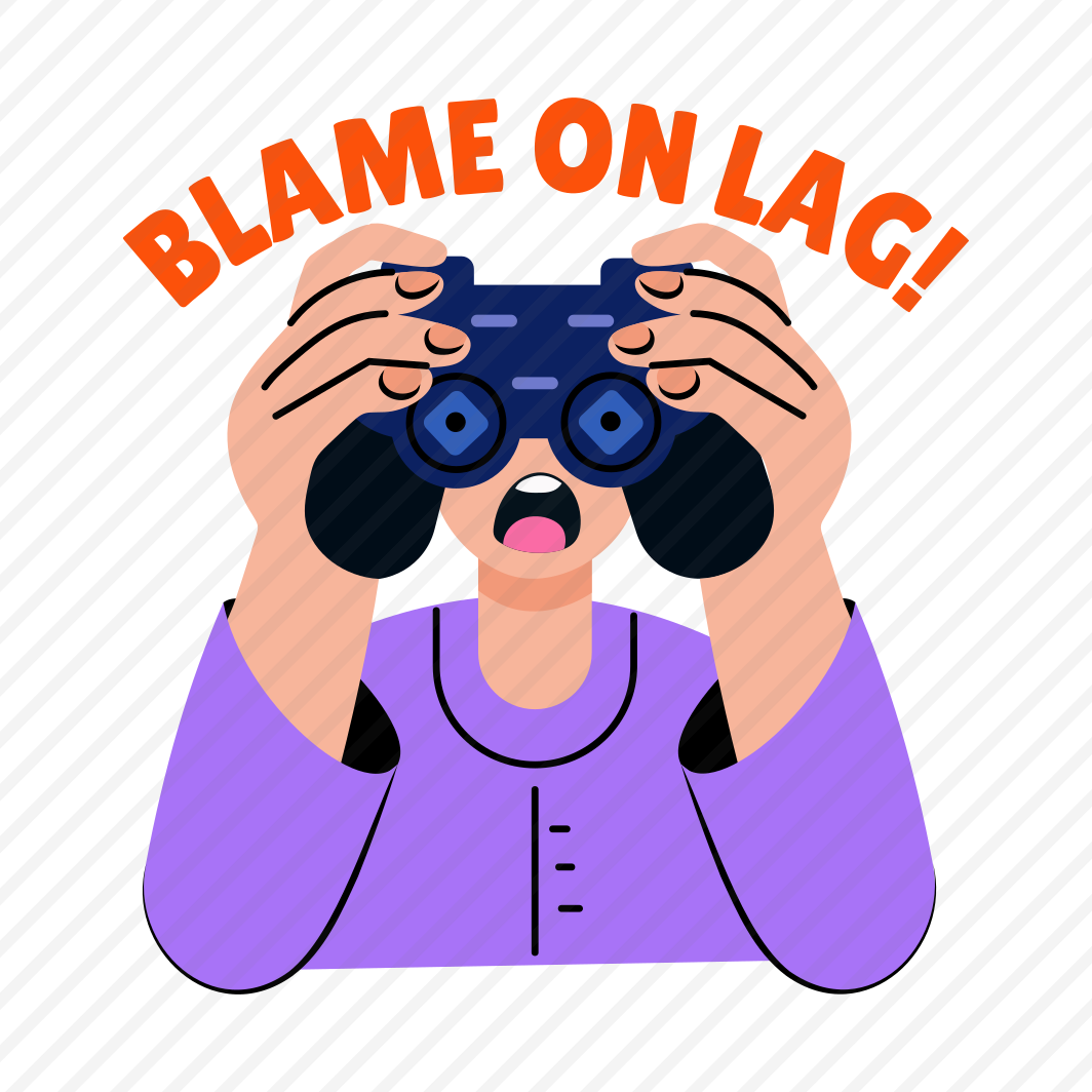 Lagging, Controllers, Gaming, Character, Typography, preview