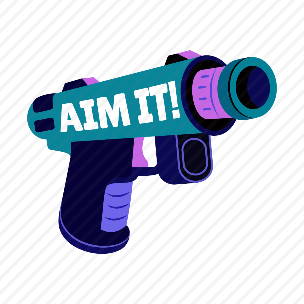 Laser Gun, Plaything, Weapon, Shooter, Typography, preview