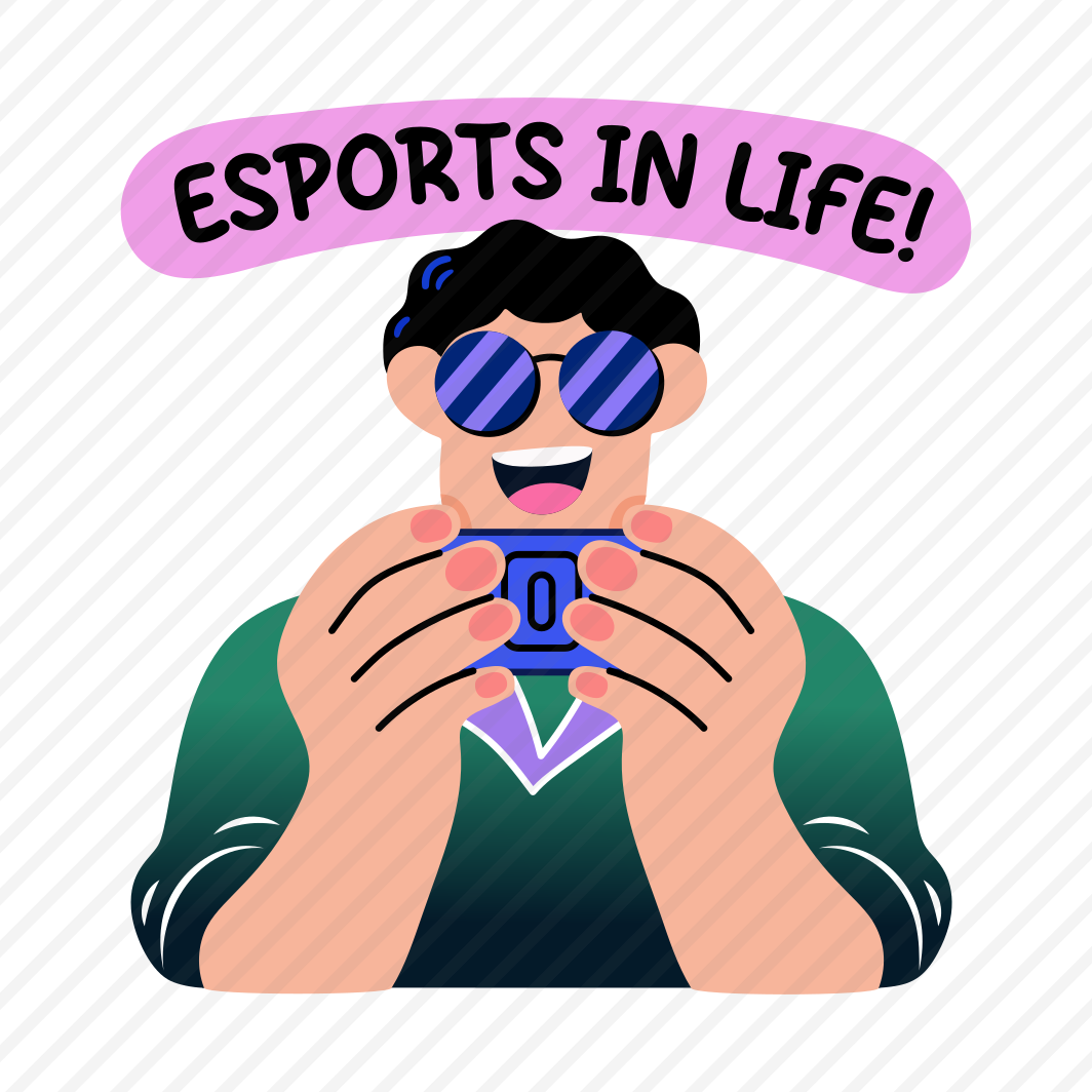 Level Esports, Playing, Handheld, Gaming, Character, Typography, preview