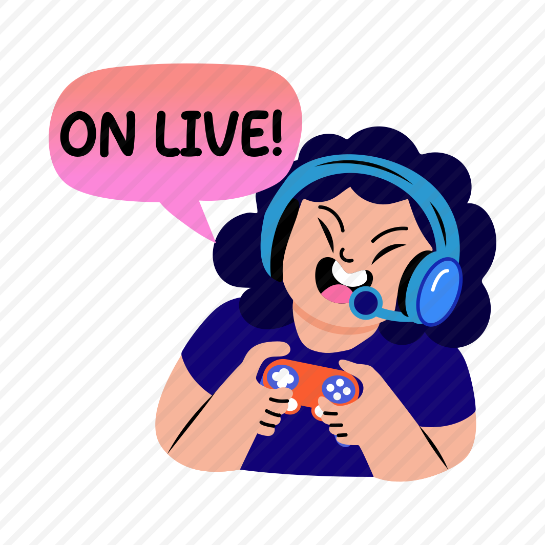 Live Playing, Gamepad, Gaming, Character, Typography, preview