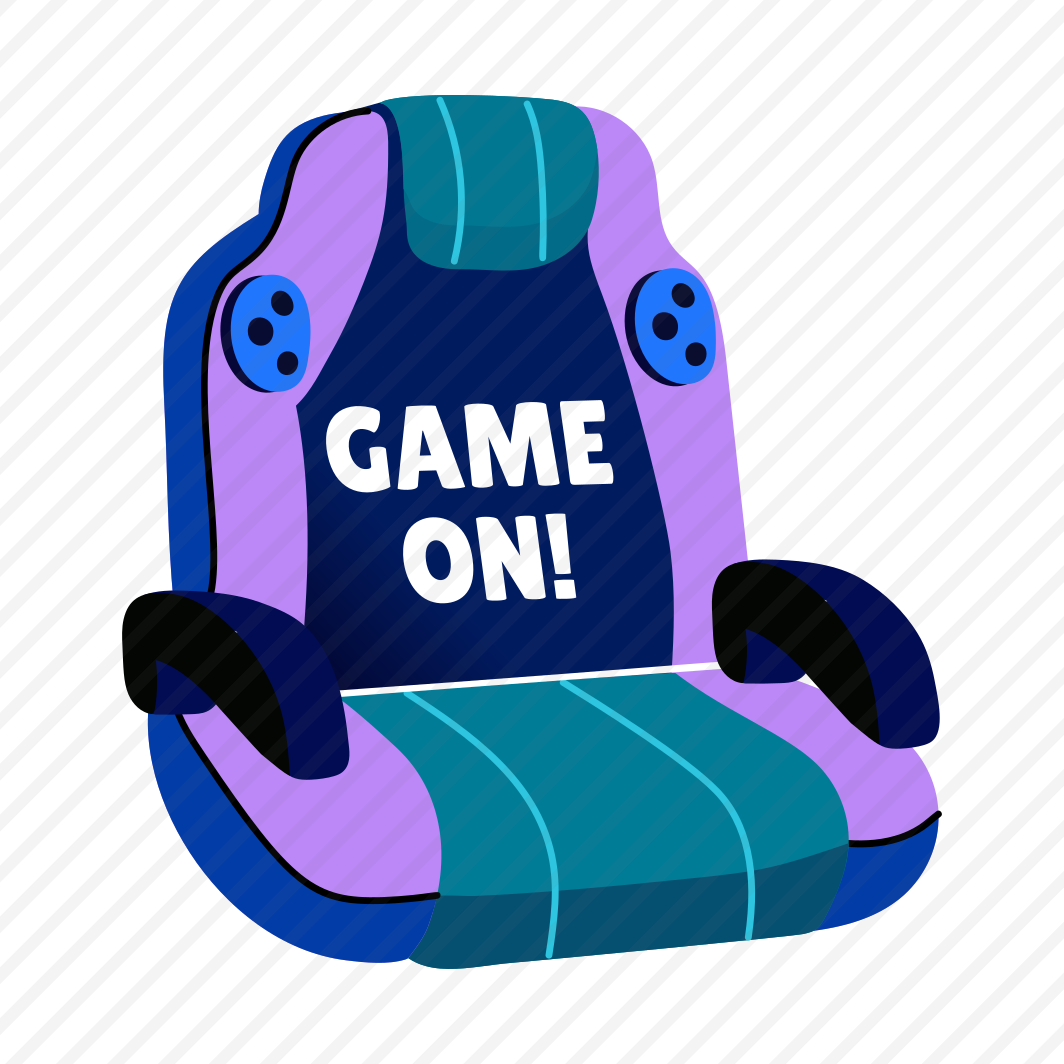 Play Chair, Chair, Armchair, Gaming Chair, Typography preview
