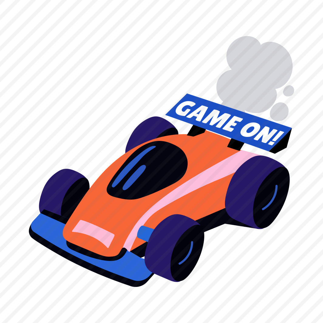 Racing Vehicle, Vehicle, Automobile, Racing, Typography preview