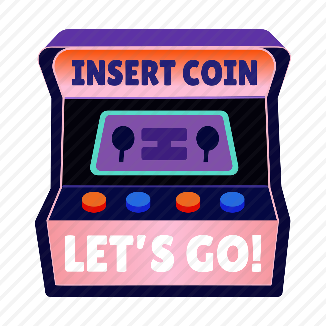 Retro Arcade, Gaming, Controllers, Machine, Typography preview