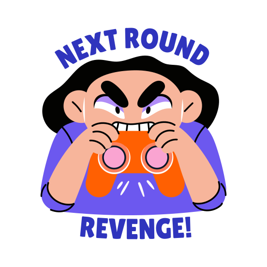 Revenge Taker, Gamepad, Playing, Gaming, Character, illustration