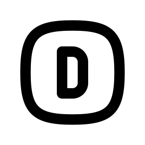 Square Rounded Letter D preview