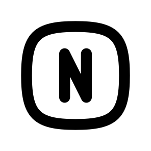 Square Rounded Letter N preview