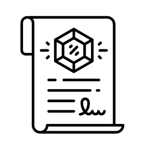    Certificate + Jewellery icon