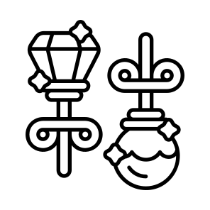    Earrings  + Sparkle icon