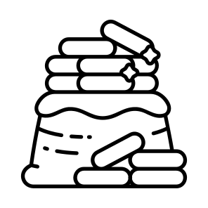    Full Bag Gold Coin + Sparkle icon