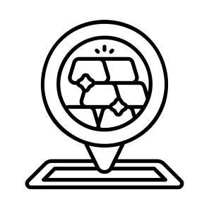    Map Location + Gold icon