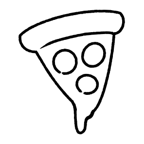 Pizza, Food, Meal, Italian, Cheese, Slice, Fast, Delicious, Crust, Toppings icon