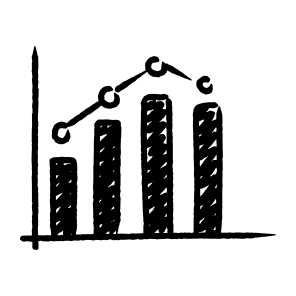 Chart, Data, Graph, Statistics, Analysis, Report, Business, Visualization, Information, Trend icon