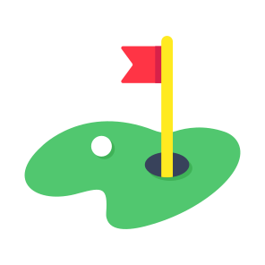 Golf Course, Golf Flag, Golf Arena, Golf Ground, Playground icon
