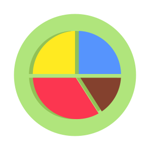 Slice Chart, Slice Graph, Data Analytics, Statistics, Infographic, icon