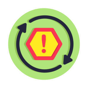 Error Update, Alert, Warning, Caution, Problem icon