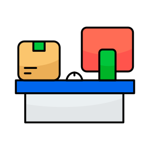 Logistic Reception, Reception Desk, Info Table, Info Desk, Front Desk icon