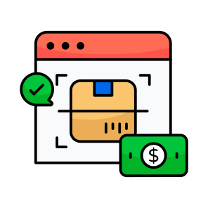 Parcel Scan, Parcel Track, Package Scan, Carton, Box icon
