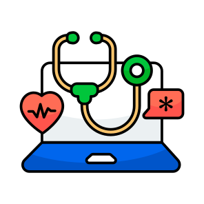 Digital Medication, Digital Healthcare, Online Medication, Online Healthcare, Online Stethoscope icon