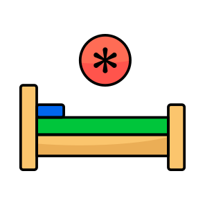 Hospital Bed, Hospital Cot, Hospital Furniture, Bedroom, Patient Bed,icons icon