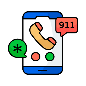 Mobile 911 Call, Medical Call, Telecommunication, Landline, Telephone icon