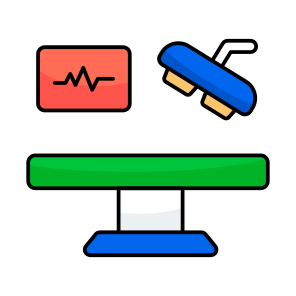 Operating Table, Hospital Furniture, Hospital Table, Medical Instrument, Medical Equipment icon