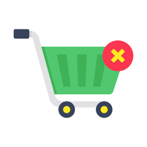 Handcart, Pushcart, Wheelbarrow, Shopping Cancel, Commerce icon