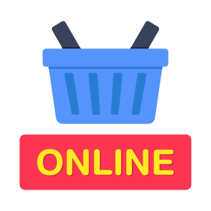 Online Shopping, Eshopping, Ecommerce, Buy Online, Online Grocery ,vector icon