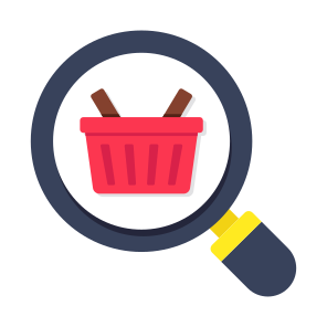 Search Shopping, Find Shopping, Shopping Analysis, Shopping Exploration, Shopping Bucket icon