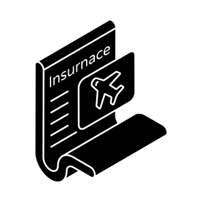 Travel Insurance Paper, Travel Insurance Documents, Travel Security Paper, Travel Protection Paper, Travel Safety Paper icon
