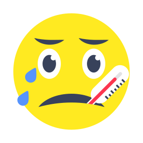 Emoji, Emoticon, Emotag, Smiley, Fever Face icon