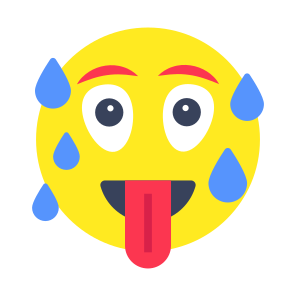 Emoji, Emoticon, Emotag, Smiley, Sweat Face icon