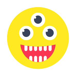 Monster Emoji, Emoticon, Emotag, Smiley, Face Expression icon