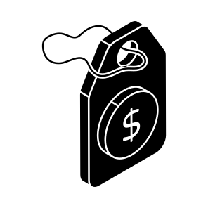 Dollar Tag, Dollar Label, Price Tag, Money Tag, Currency Tag icon