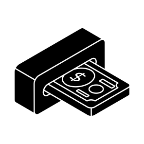 Money Withdrawal, Cash Withdrawal, Money Transaction, Atm Machine, Cash Till, icon