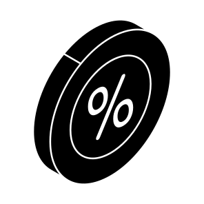 Percentage, Percent, Commission, Discount, Sale icon