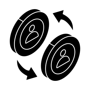 User Exchange, Candidate Exchange, Employee Exchange, Person Exchange, User Replace icon