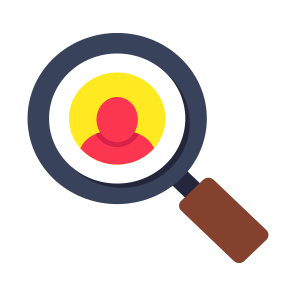 Search User, Find User, Look User Research User, Search Employee icon