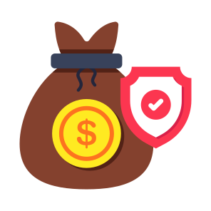 Secure Money Bag, Secure Money Sack, Safe Money Bag, Money Bag Security, Money Bag Protection icon
