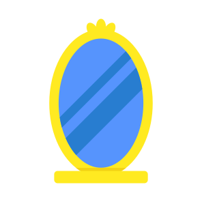 Pedestal Mirror, Looking Glass, Reflector, Folding Mirror, Hand Mirror icon
