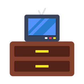 Tv Stand, Home Interior, Furniture, Tv Table, Led icon