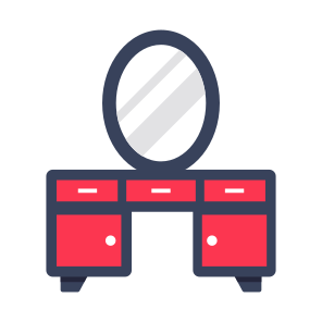 Vanity Mirror, Looking Glass, Reflector, Folding Mirror, Hand Mirror ,vector icon